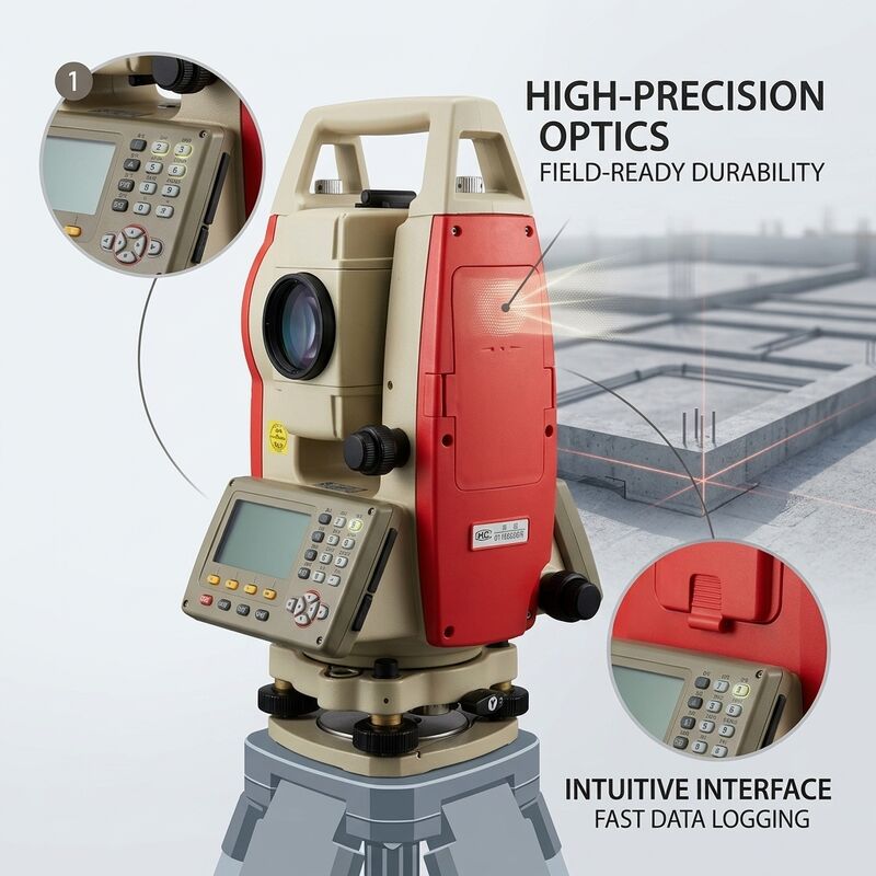 Leica TS03 Total Station with Absolute Method IP66 Rated and Real-time Operating System for Superior Surveying Accuracy