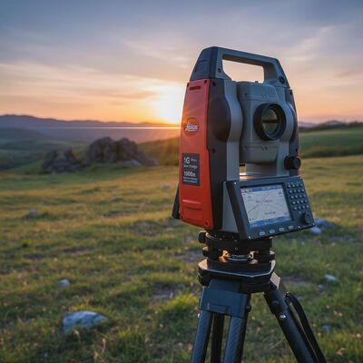 Stazione Totale Leica con Memoria di Massa da 1G, Distanza senza Prisma da 1000m e Lettura Minima di 1